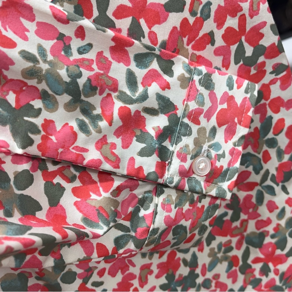 💋NWOT💋 Appleseed’s Pink And Green Floral Tunic Pullover  Size M - Picture 2 of 7